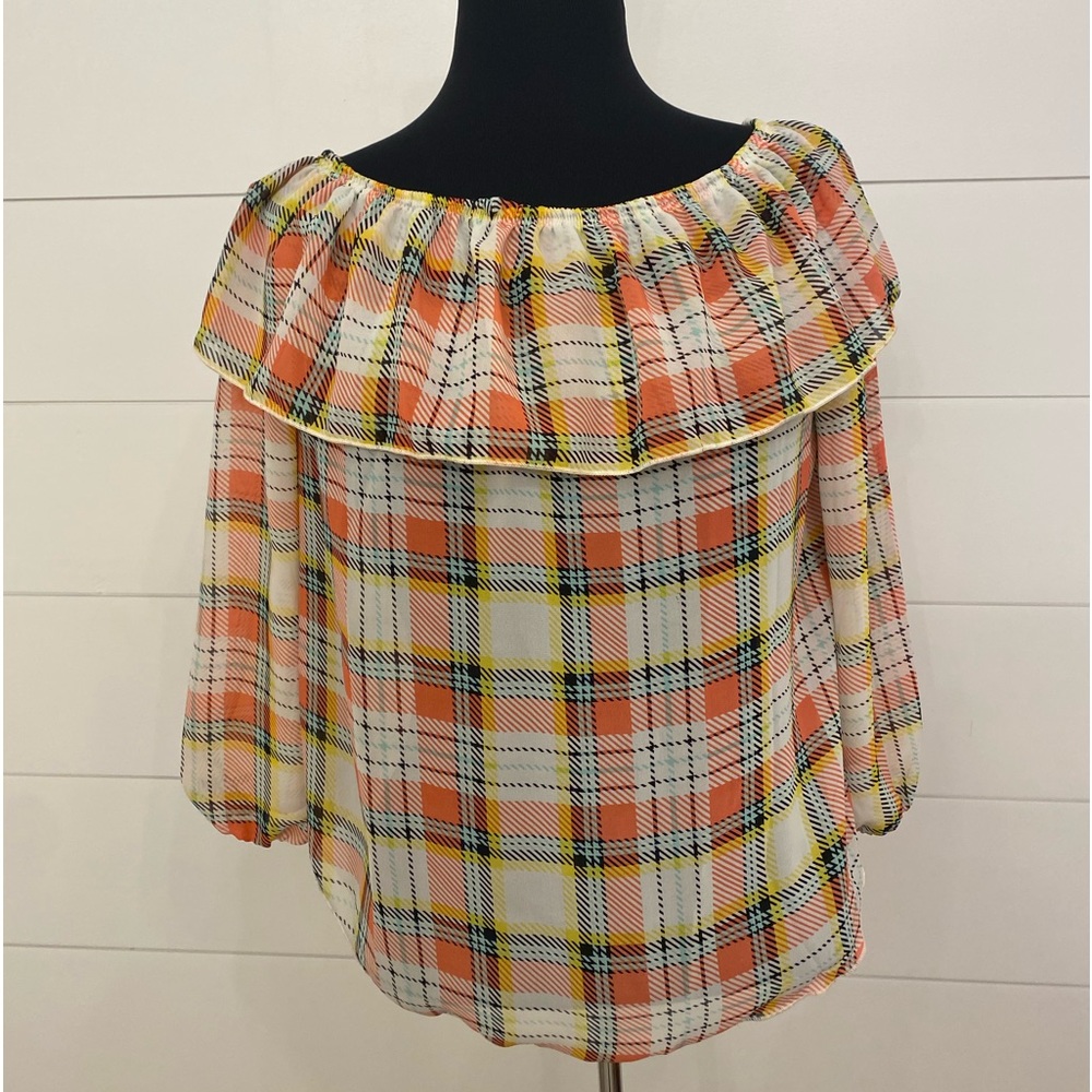 Plaid Ruffle Top